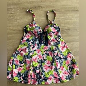 A SHORE FIT Women's Floral Swim Dress SZ 10